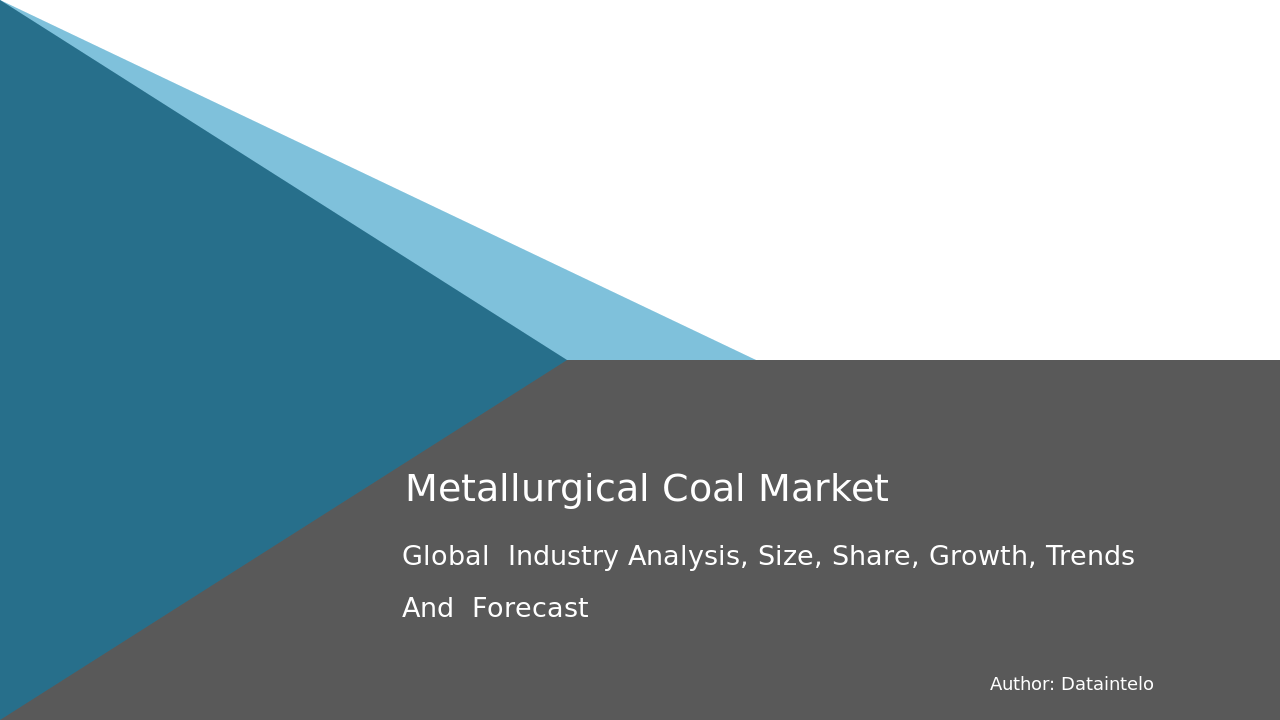 Metallurgical Coal Market Report | Global Forecast From 2025 To 2033
