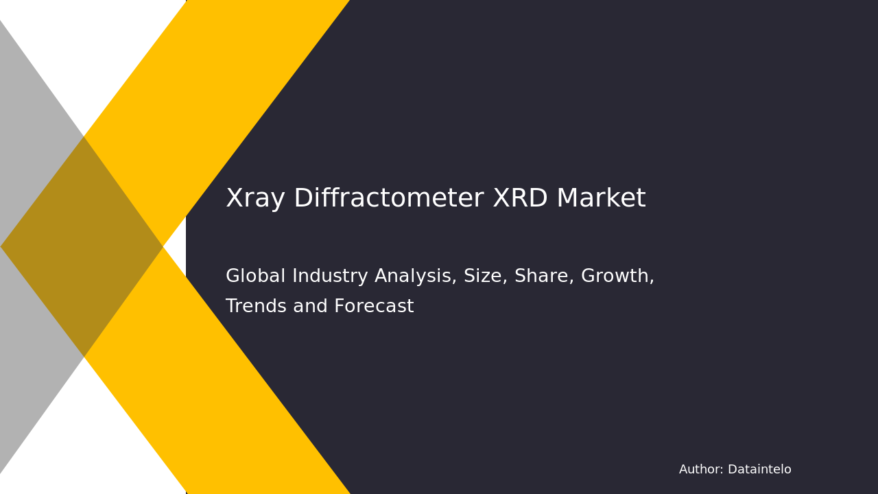 X-ray Diffractometer (XRD) Market Report | Global Forecast From 2025 To 2033