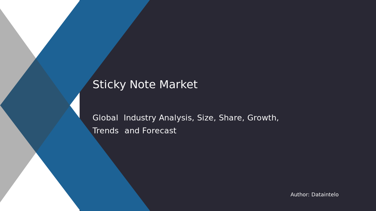 Sticky Note Market Report | Global Forecast From 2025 To 2033