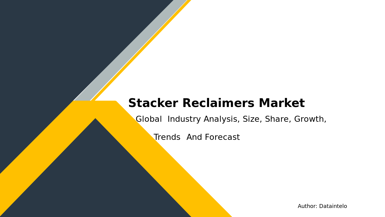 Stacker Reclaimers Market Report | Global Forecast From 2025 To 2033