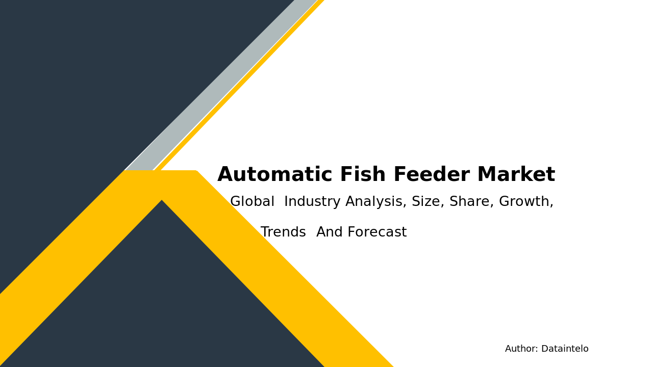 Automatic Fish Feeder Market Report | Global Forecast From 2025 To 2033